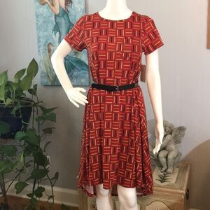 LuLaRoe Carly Abstract Print Dress Fall Sz XXS NWT